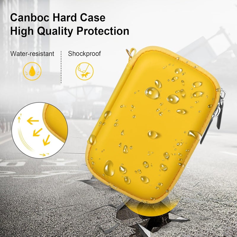 Canboc حقيبة حمل لكاميرا كوداك PIXPRO WPZ2 الرقمية المقاومة للماء، جيب شبكي يناسب كابل USB، أصفر (حقيبة فقط) - Image 4